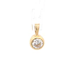 Colgante Punto de Luz de Oro Amarillo 18K con Piedra Incolora