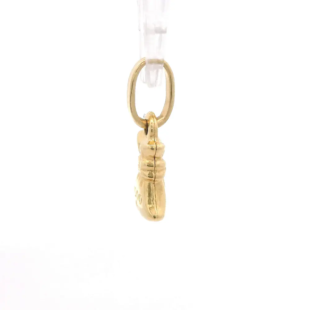 Colgante Bolsa con Signo de Dólar de Oro Amarillo 18K