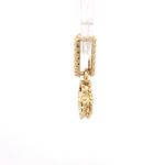 Colgante Flor Trébol Diamantada de Oro Amarillo 18K