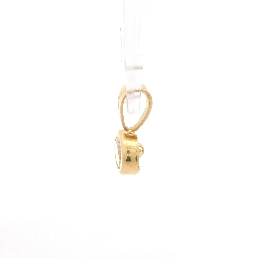 Colgante Punto de Luz de Oro Amarillo 18K con Piedra Incolora