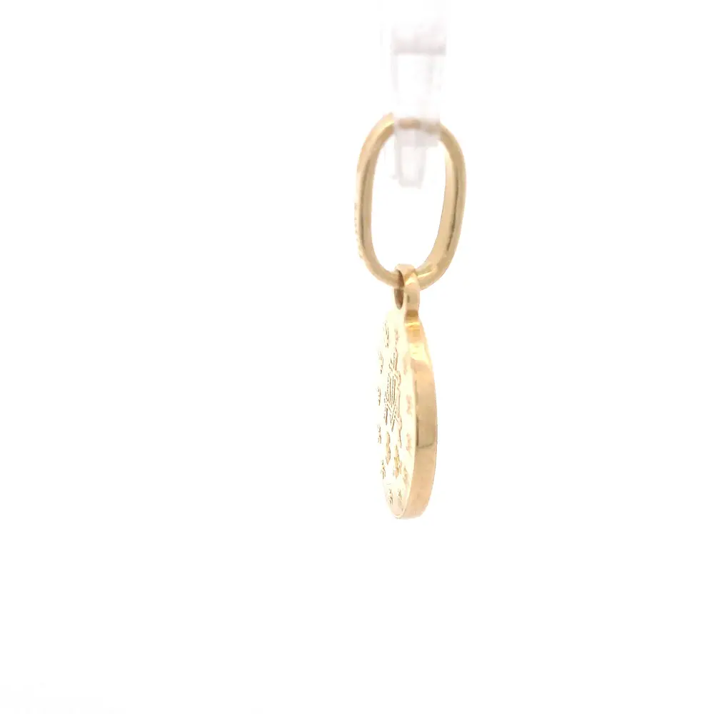 Colgante Medalla Religiosa de Oro Amarillo 18K