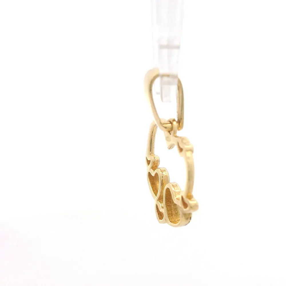 Colgante Corazones de Oro Amarillo 18K