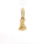Colgante Bolsa con Signo de Dólar de Oro Amarillo 18K