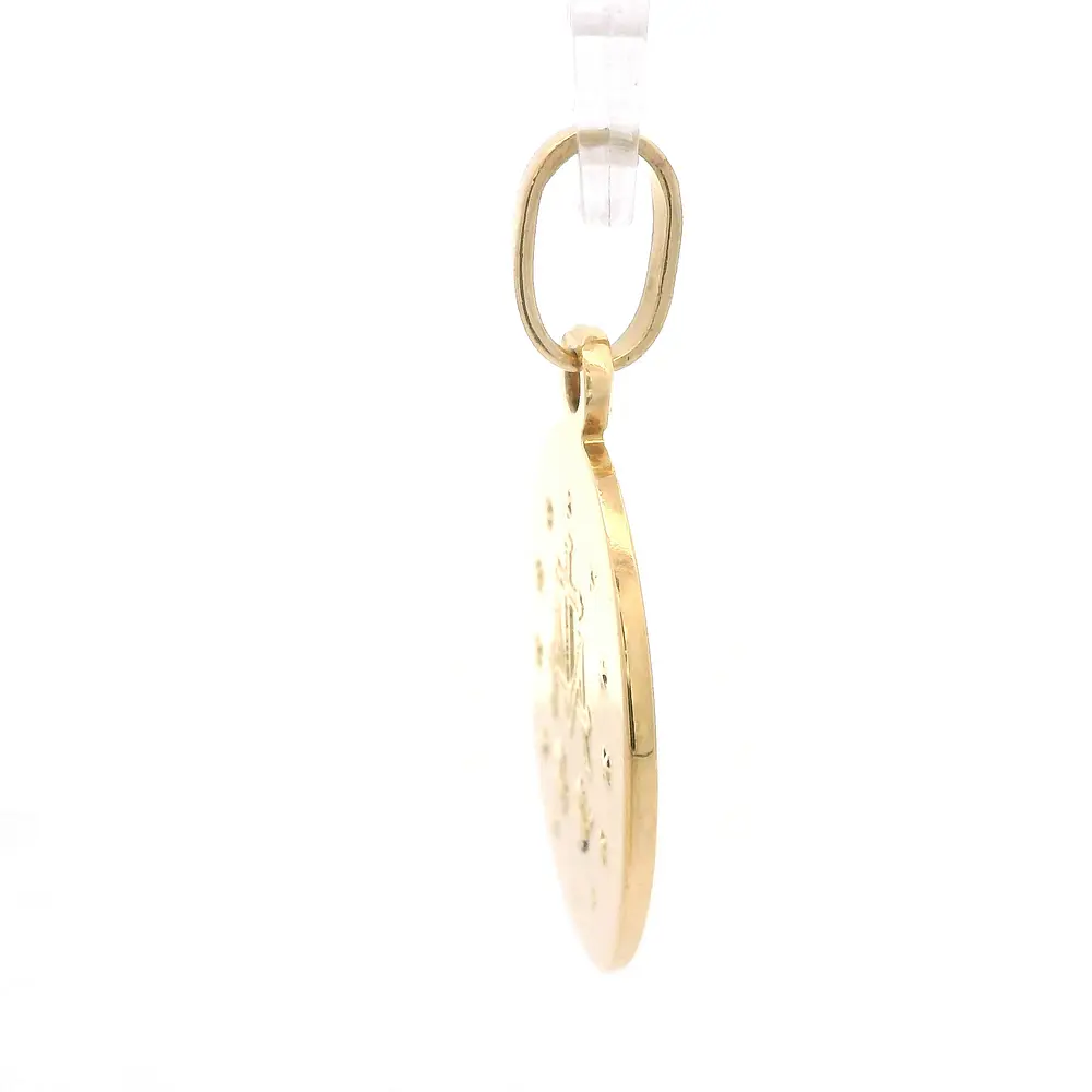 Colgante Medalla Religiosa de Oro Amarillo 18K