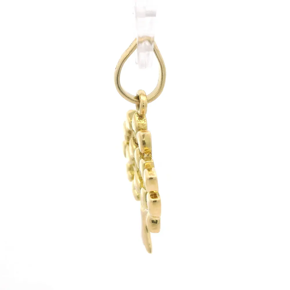 Colgante Árbol de la Vida con Corazones de Oro Amarillo 18K
