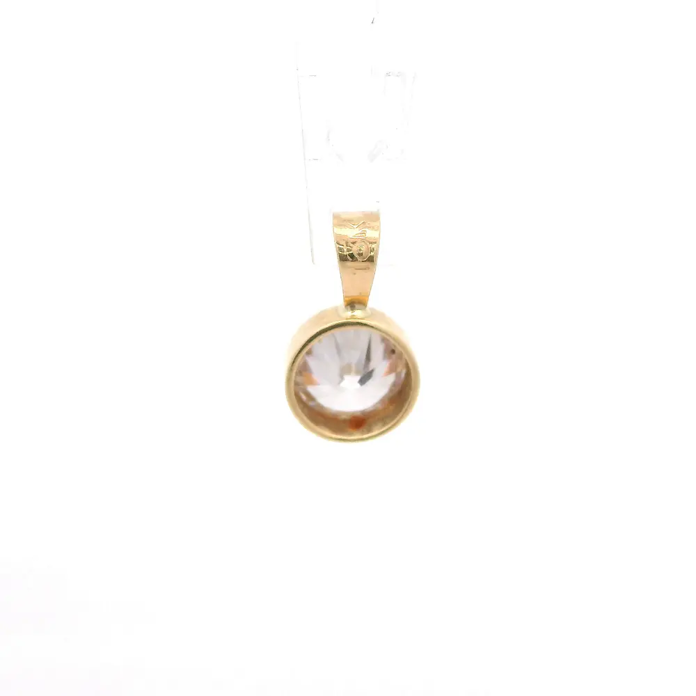 Colgante Punto de Luz de Oro Amarillo 18K con Piedra Incolora