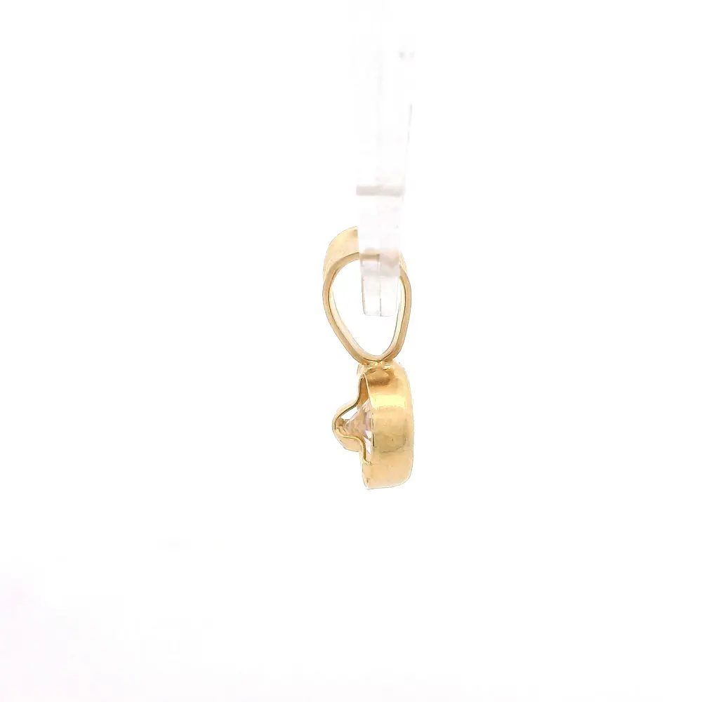 Colgante Punto de Luz de Oro Amarillo 18K con Piedra Incolora