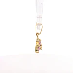 Colgante Rosette de Oro Amarillo 18K con Piedras Rosadas