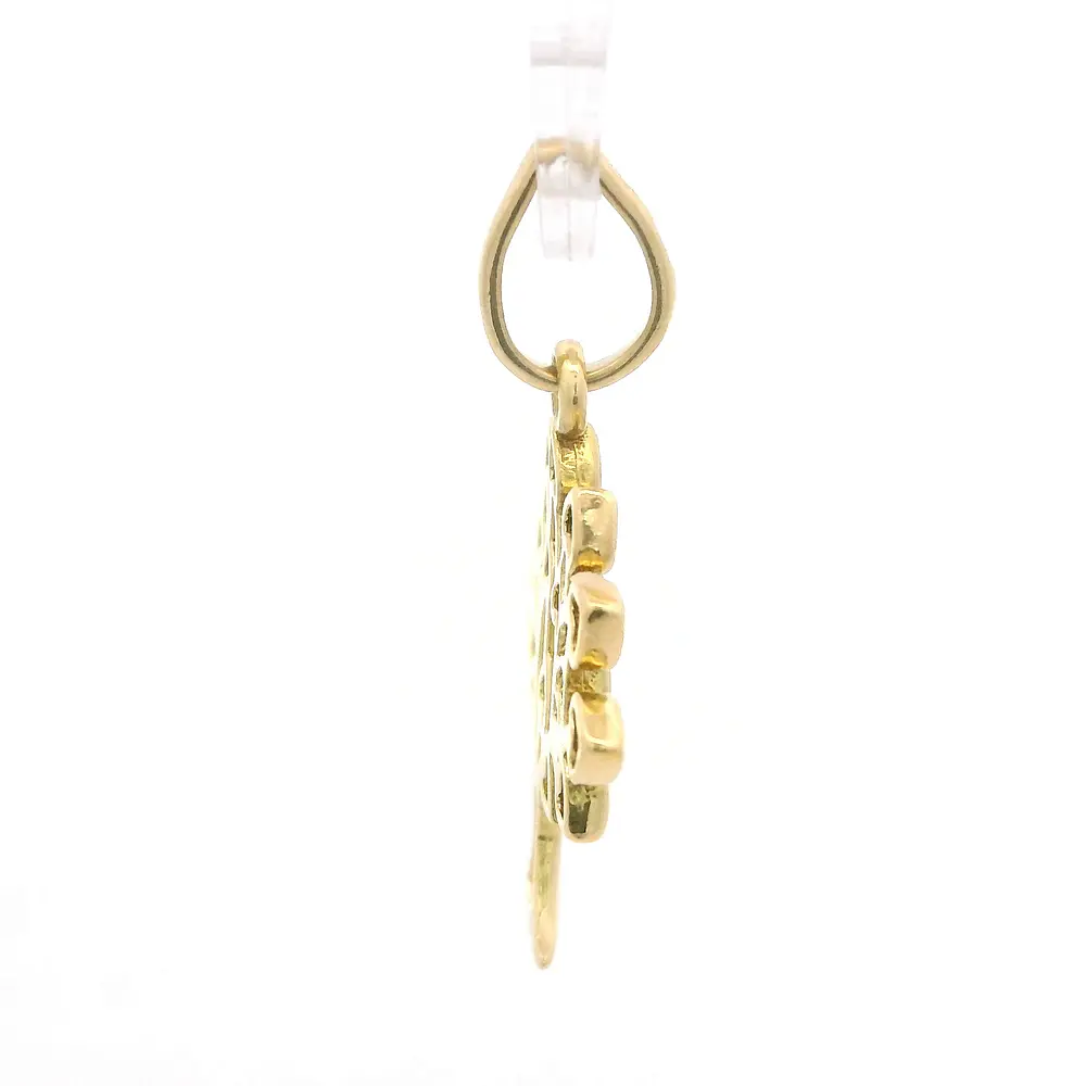 Colgante Árbol de la Vida con Corazones de Oro Amarillo 18K