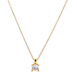 Cadena Limada de Oro Amarillo 18K con Dije Chatón