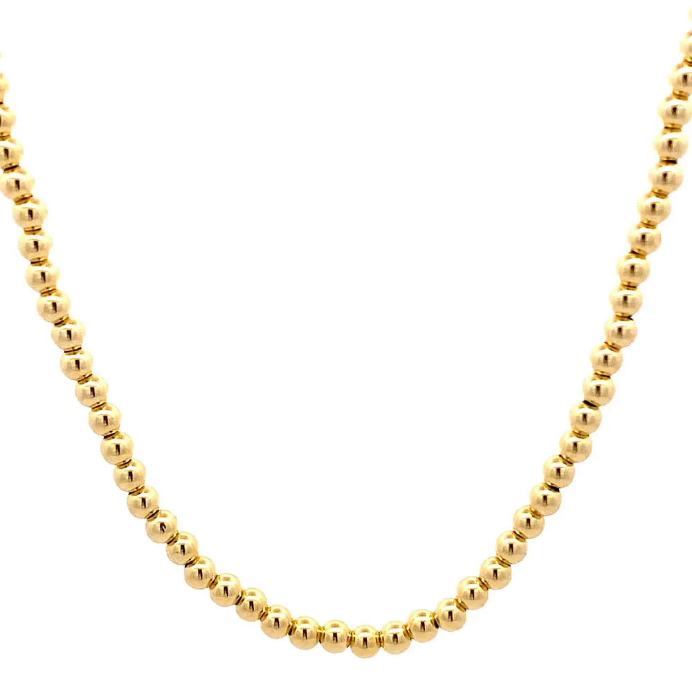 Cadena Pellet de Oro Amarillo 18K