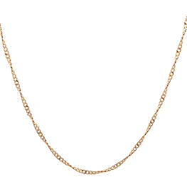 Cadena Barbada Espiral de Oro Rosado 18K