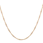 Cadena Barbada Espiral de Oro Rosado 18K