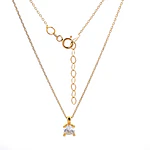 Cadena Limada de Oro Amarillo 18K con Dije Chatón