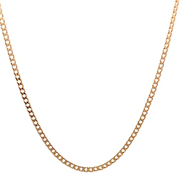 Cadena Barbada de Oro Rosado 18K