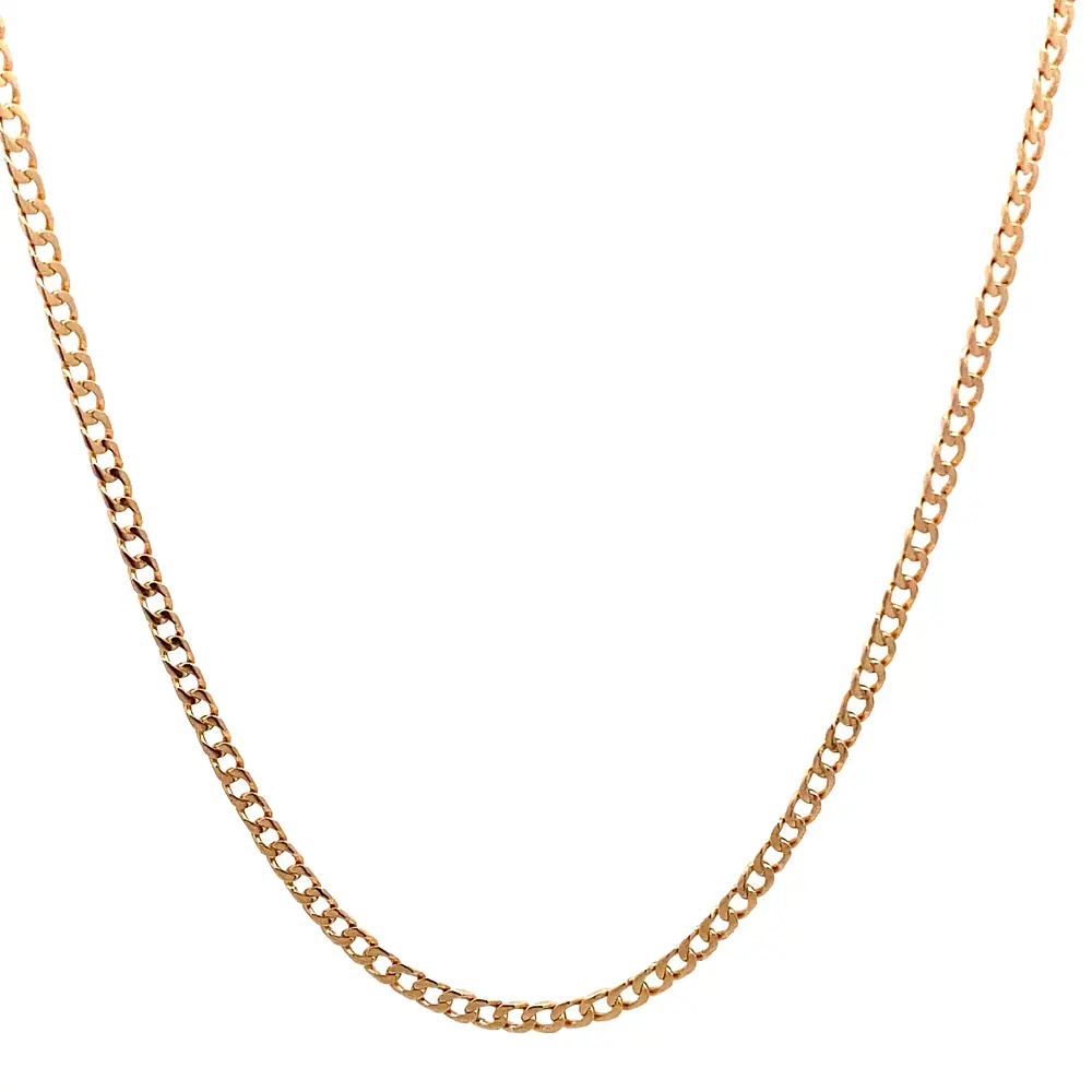 Cadena Barbada de Oro Rosado 18K