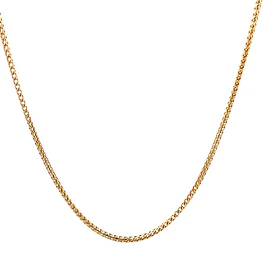 Cadena Espiga Doble de Oro Amarillo 18K