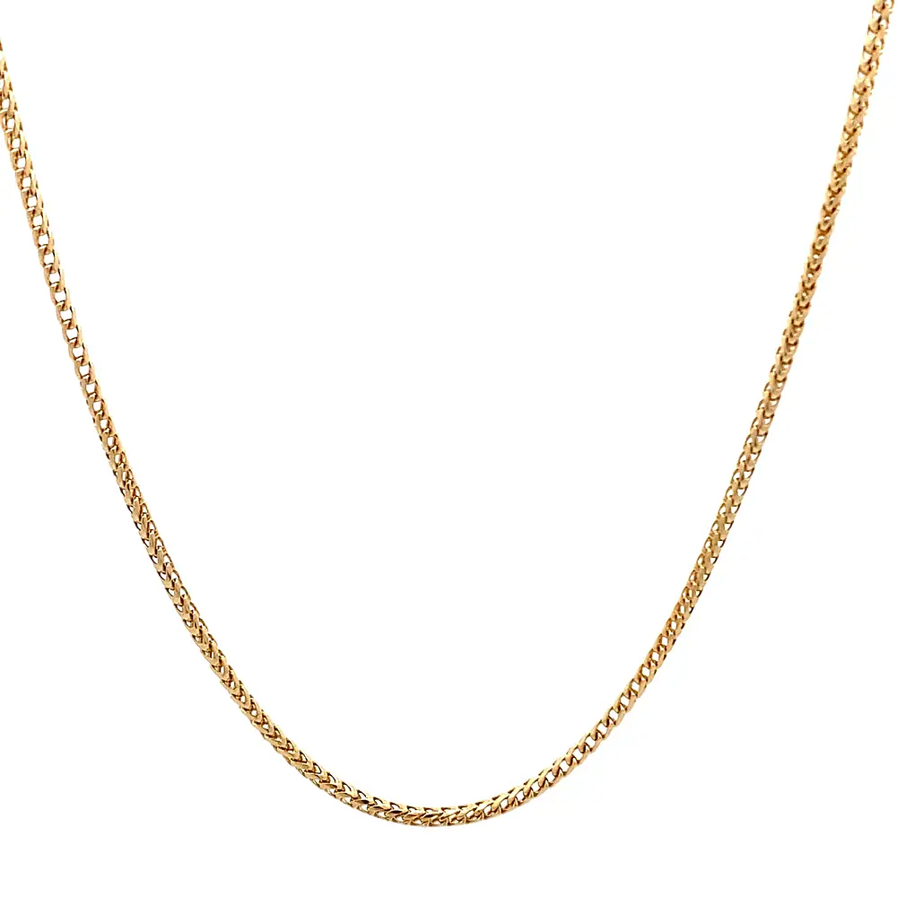 Cadena Espiga Doble de Oro Amarillo 18K
