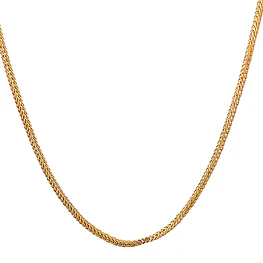 Cadena Espiga Doble de Oro Amarillo 18K