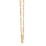 Cadena Fígaro 3x1 Tubular de Oro Rosado 18K – 55 cm