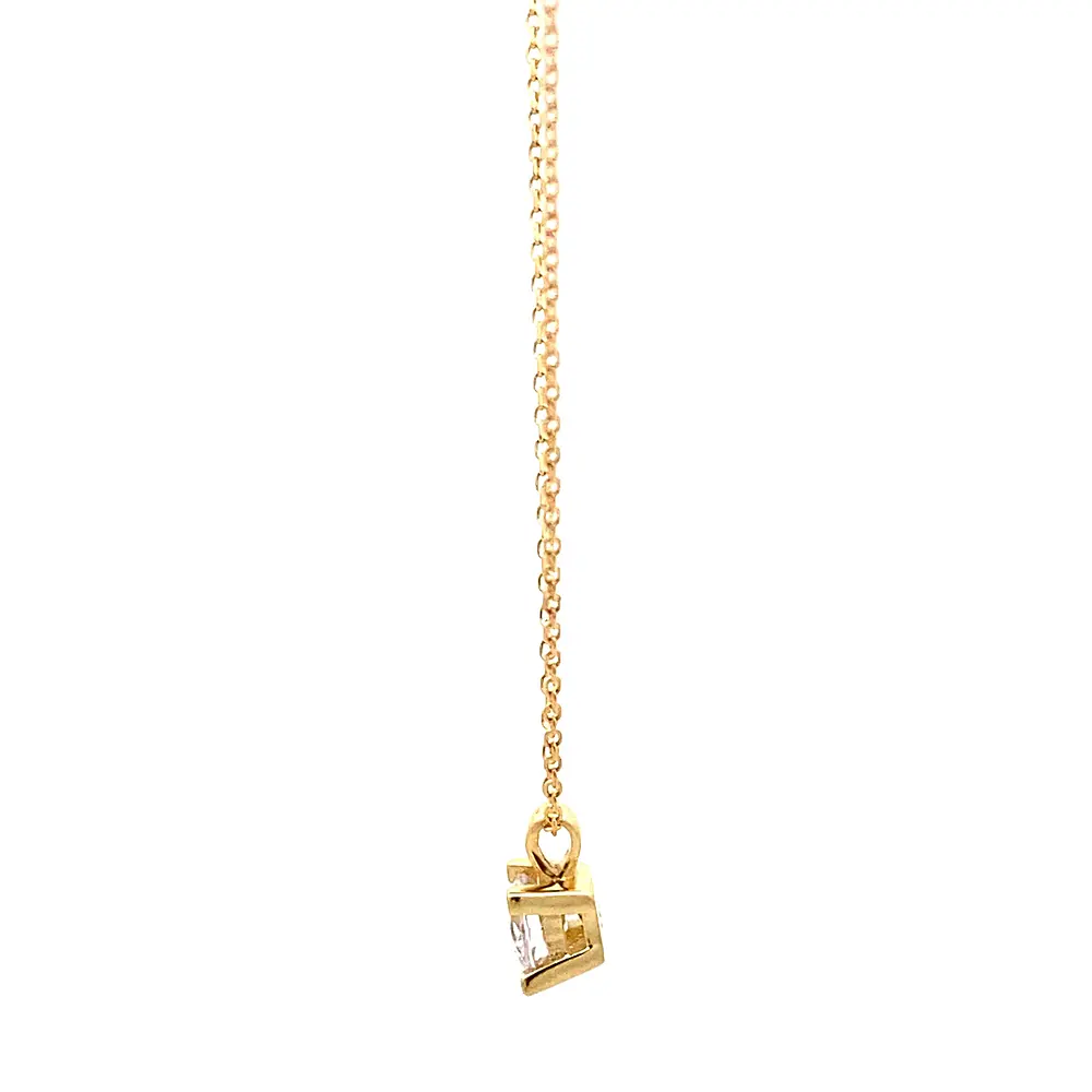 Cadena Limada de Oro Amarillo 18K con Dije Chatón