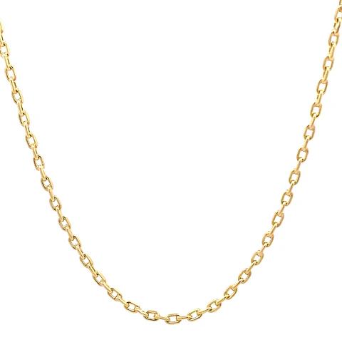Cadena Limada de Oro Amarillo 18K