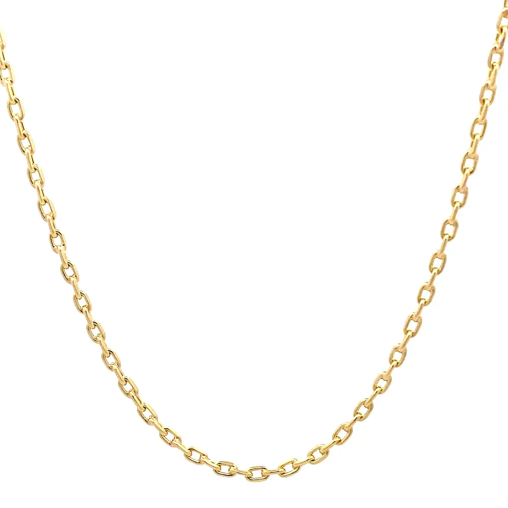 Cadena Limada de Oro Amarillo 18K