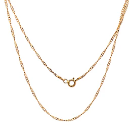 Cadena Barbada Espiral de Oro Rosado 18K
