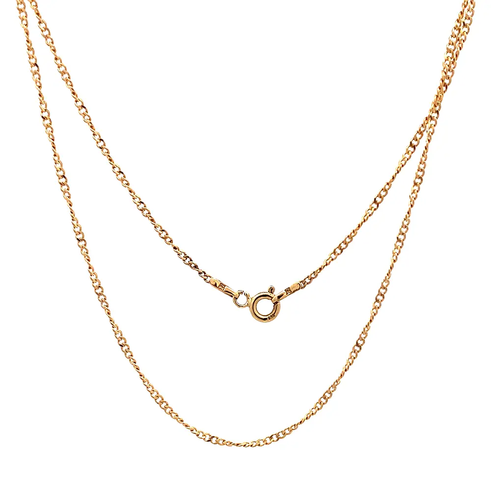 Cadena Barbada Espiral de Oro Rosado 18K