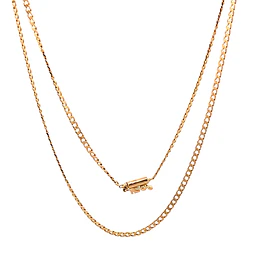 Cadena Barbada de Oro Rosado 18K