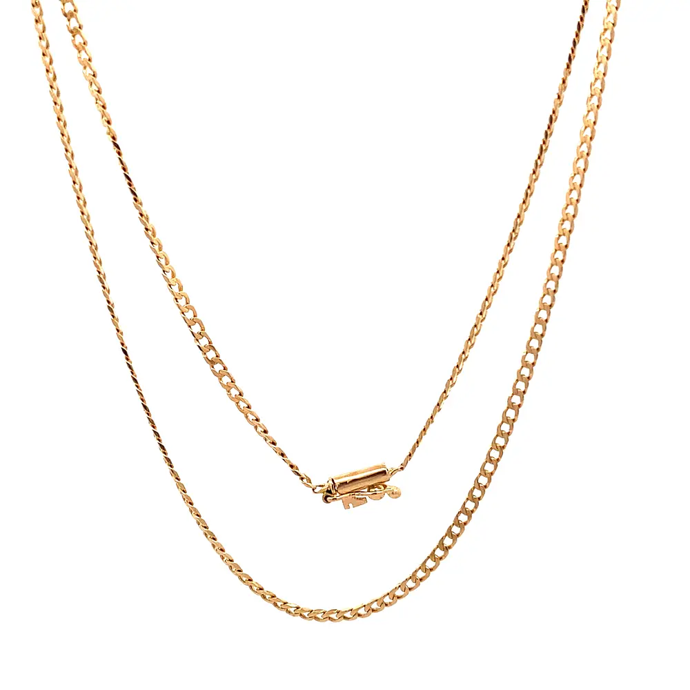 Cadena Barbada de Oro Rosado 18K