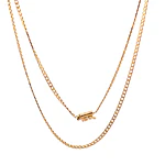 Cadena Barbada de Oro Rosado 18K