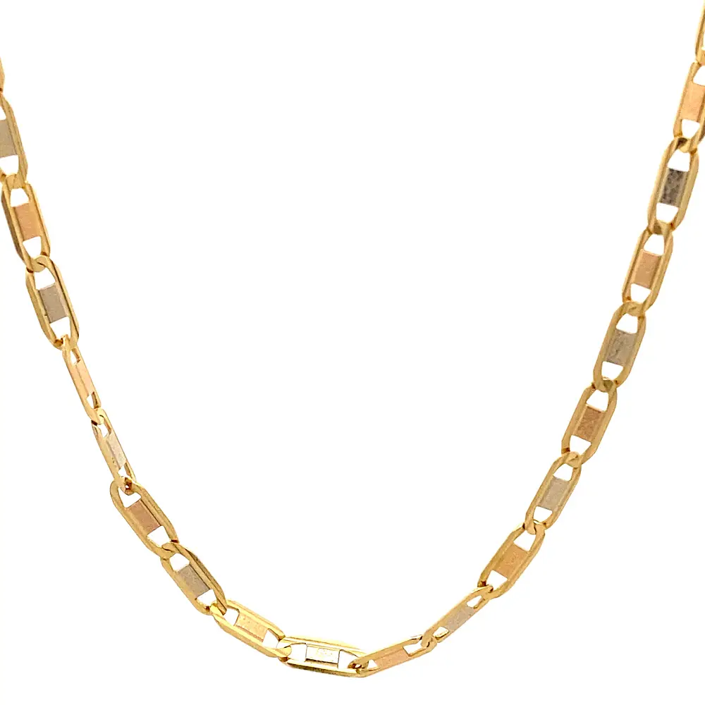 Cadena Valentino Tres Oros 18K