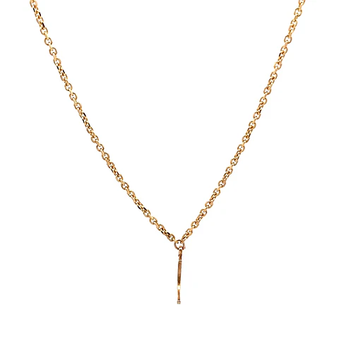 Cadena Rolo de Oro Amarillo 18K con 3 Dijes de Luna