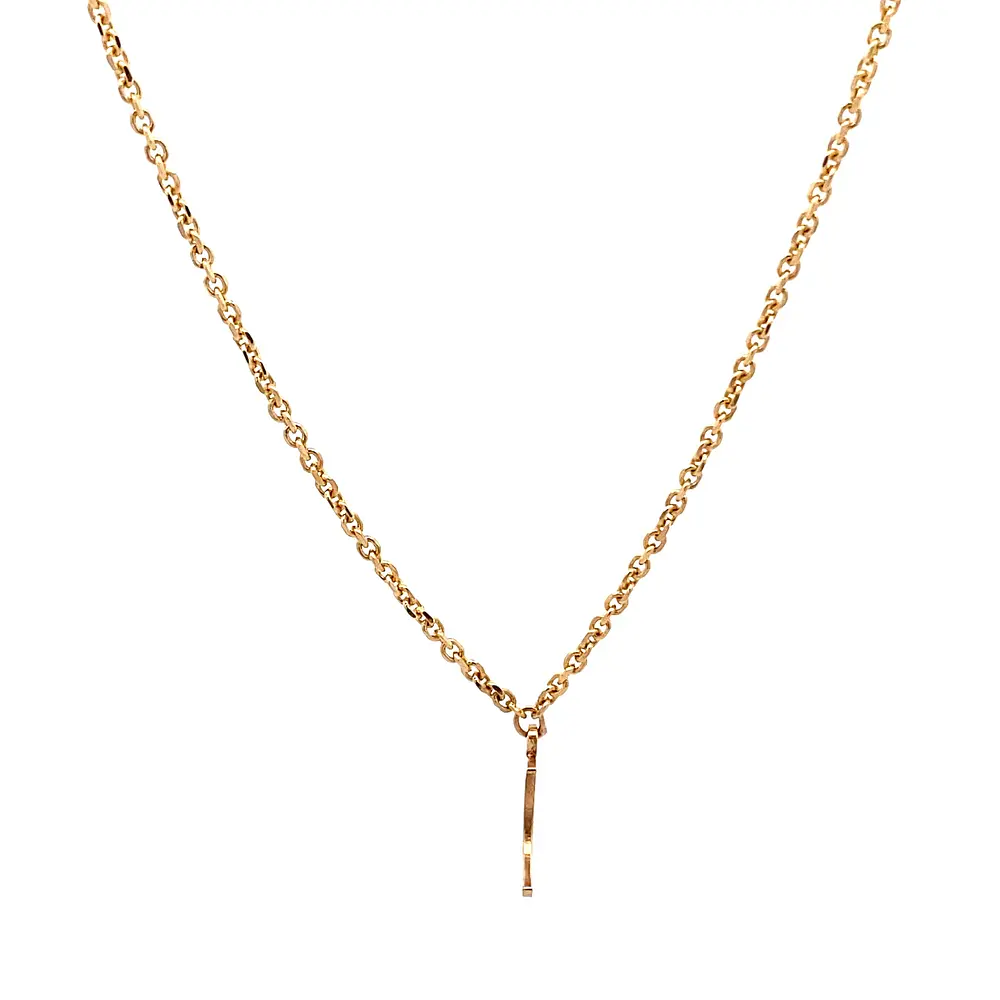 Cadena Rolo de Oro Amarillo 18K con 3 Dijes de Luna