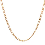 Cadena Fígaro 3x1 Tubular de Oro Rosado 18K – 55 cm