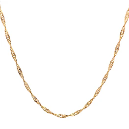Cadena Singapur de Oro Amarillo 18K