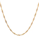 Cadena Singapur de Oro Amarillo 18K