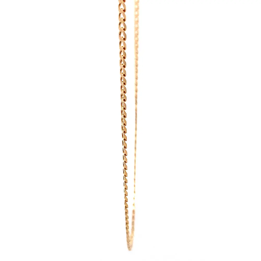 Cadena Barbada de Oro Rosado 18K