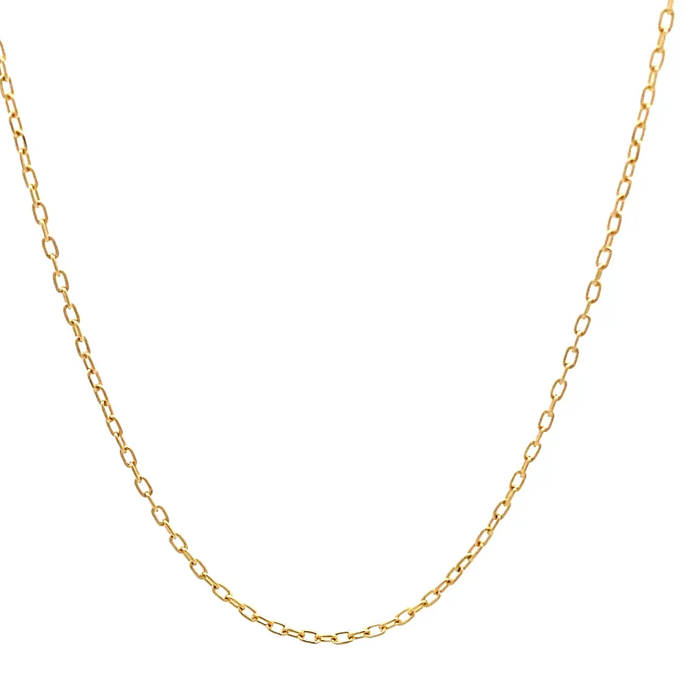 Cadena Limada de Oro Amarillo 18K