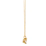Cadena Limada de Oro Amarillo 18K con Dije Chatón