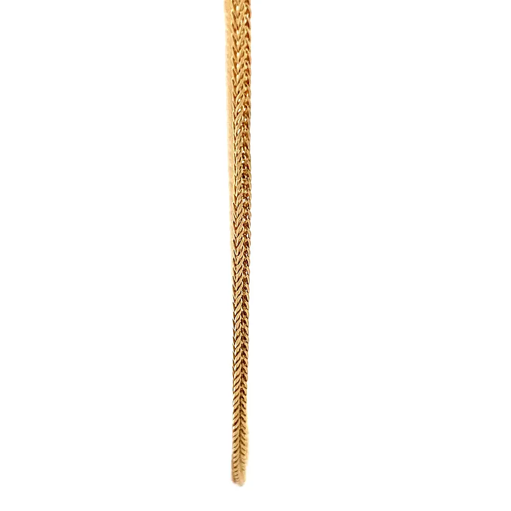 Cadena Espiga Doble de Oro Amarillo 18K
