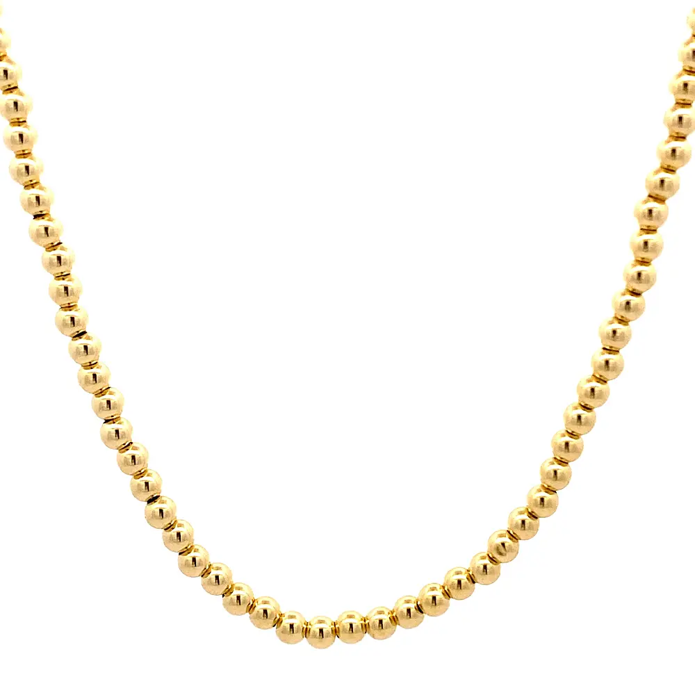 Cadena Pellet de Oro Amarillo 18K