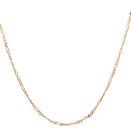 Cadena Fígaro 3x1 de Oro Amarillo 18K