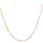 Cadena Fígaro 3x1 de Oro Amarillo 18K