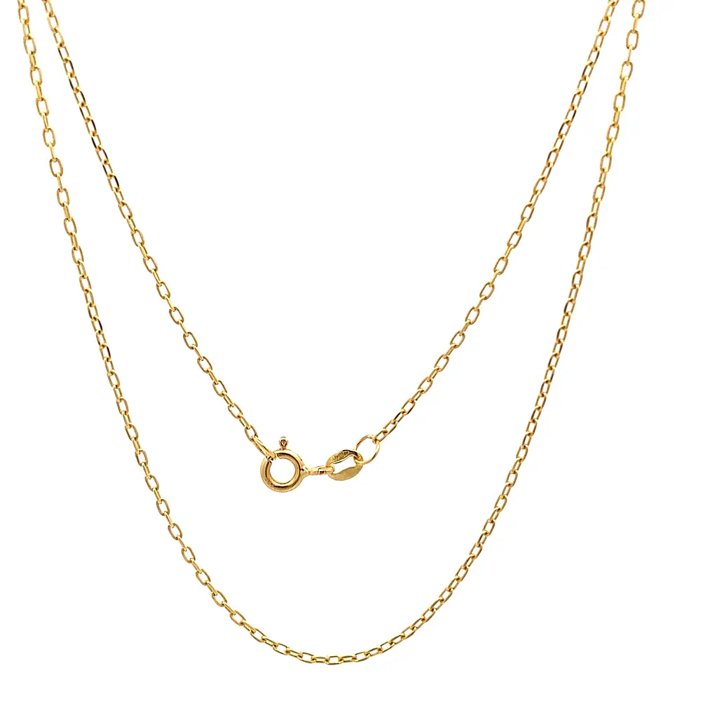 Cadena Limada de Oro Amarillo 18K