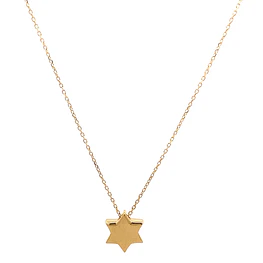Cadena Limada de Oro Amarillo 18K con Dije Estrella