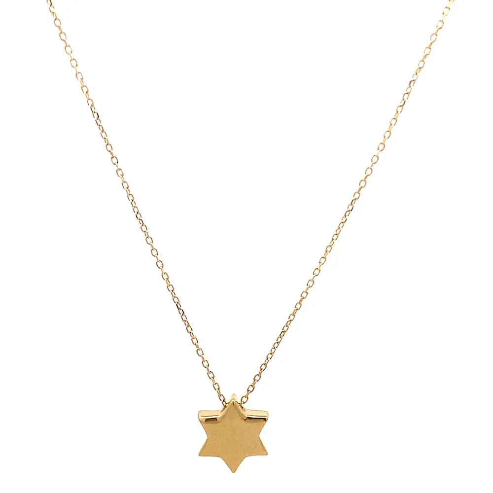 Cadena Limada de Oro Amarillo 18K con Dije Estrella