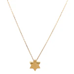 Cadena Limada de Oro Amarillo 18K con Dije Estrella