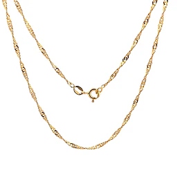Cadena Singapur de Oro Amarillo 18K